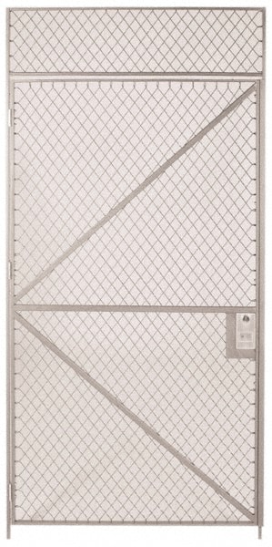 FOLDING GUARD HS7-408-CYL 4 Wide x 8 High, Hinged Single Door for Temporary Structures 