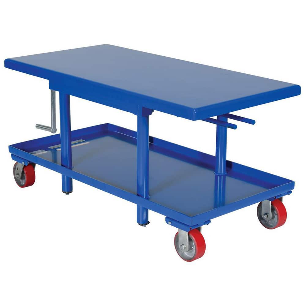  MT-2460-LP Mobile Hand Lift Table: 2,000 lb Capacity, 24 to 42.19" Lift Height, 24" Platform Width, 60" Platform Length 