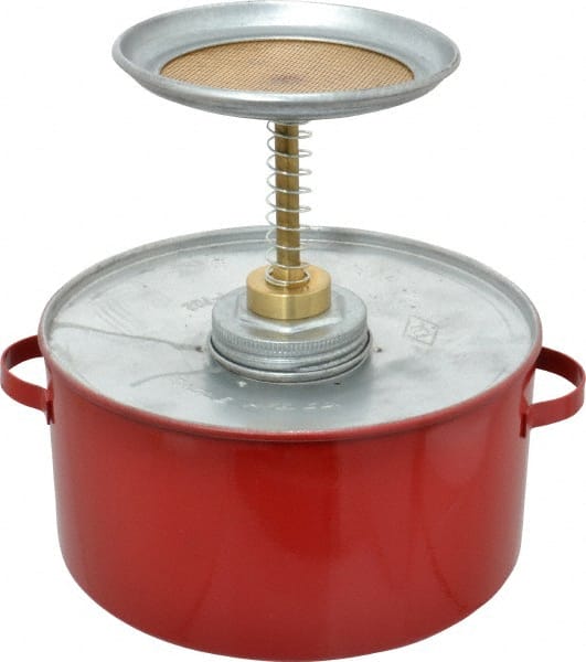 Eagle P702 2 Quart Capacity, 8-1/2 Inch High x 8 Inch Diameter, Galvanized Steel Plunger Can 