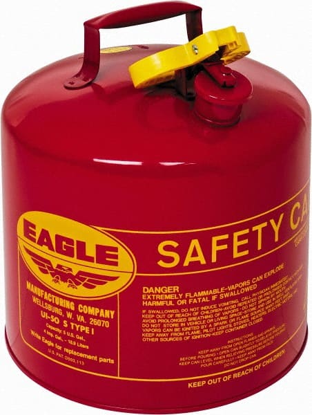 Eagle UI50S Safety Can: 5 gal, Steel 