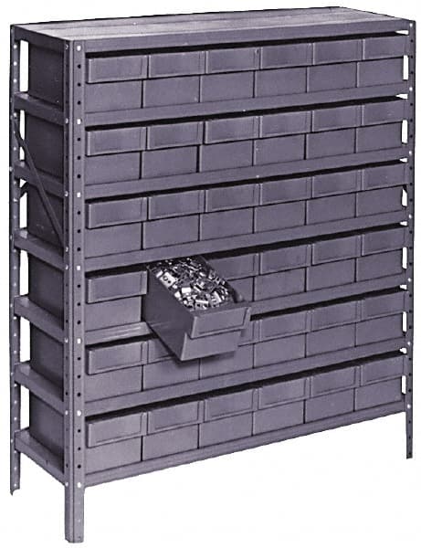 Alternate 72 Bin Shelving Unit With, Industrial Shelving With Drawers