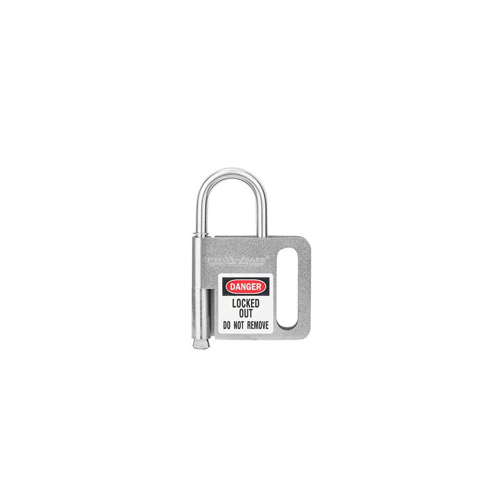 Lockout Hasps; Hasp Type: Fold-Over with Slot ; Jaw Type: Single ; Maximum Number of Padlocks: 4 ; Largest Inside Jaw Diameter (Decimal Inch): 1 ; Material: Stainless Steel ; Smallest Inside Jaw Diameter (Decimal Inch): 1