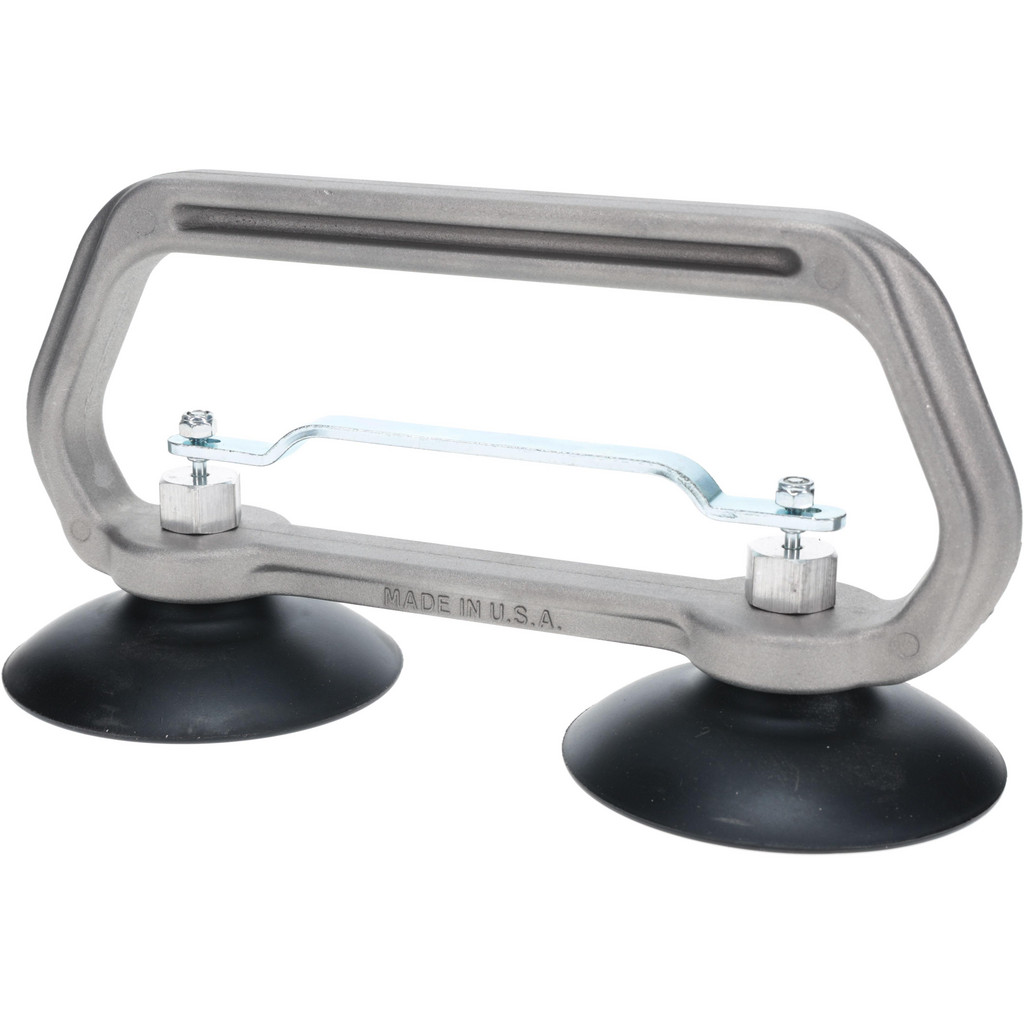 Vacu Lifter Double Cup Glass Suction Lifter - 4" Pads, 50lb Capacity With Release Bar (Unused Surplus)