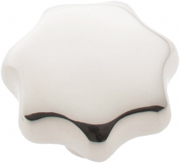 Lobed Knob: 1-1/4" Head Dia, 7 Points, Stainless Steel
