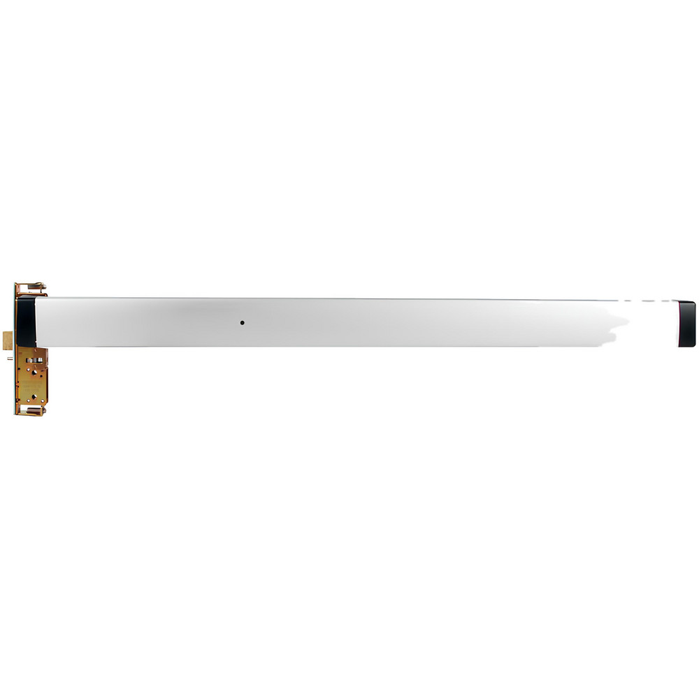 Door Push Bars: Material: Metal; Locking Type: Exit Device Only; Maximum Door Width: 3 ft; Finish/Coating: Satin Aluminum, Clear Anodized