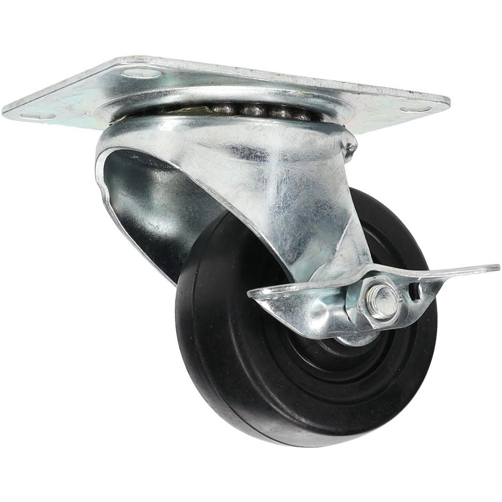 Value Collection Swivel Top Plate Caster: Soft Rubber, 3