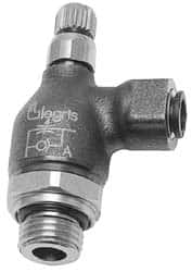 Legris 7100 04 10 Air Flow Control Valve: Push-to-Connect Metal Flow Control, Tube x BSPP, 4mm Tube OD 