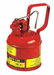 Justrite. 10101 Safety Can: 1 qt, Steel 