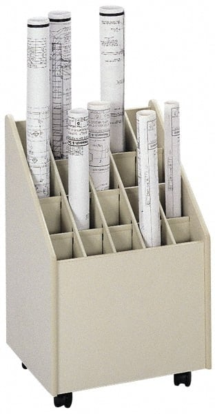 Safco SAF3082 Roll File Storage; Type: Roll Files ; Number of Compartments: 20.000 ; Color: Putty ; Compartment Width: 2-3/4 (Inch); PSC Code: 7110 