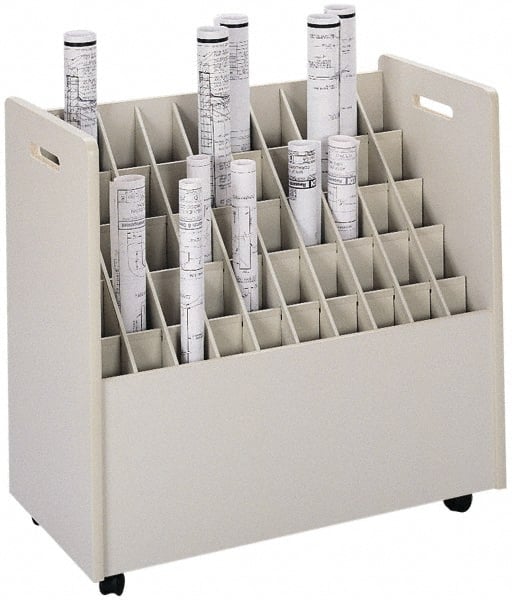 Safco SAF3083 Roll File Storage; Type: Roll Files ; Number of Compartments: 50.000 ; Color: Putty ; Compartment Width: 2-3/4 (Inch); PSC Code: 7110 