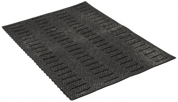 Wearwell 480.38X2X3SLTBK Anti-Fatigue Mat: 36" Length, 24" Wide, 3/8" Thick, Vinyl, Beveled Edge, Medium-Duty Image