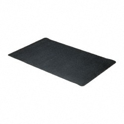 Wearwell 447.916X3X5BK Anti-Fatigue Mat: 60" Length, 36" Wide, 9/16" Thick, Natural Rubber, Beveled Edge, Heavy-Duty Image