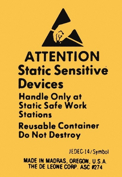 Made in USA ASC284 Attention Static Sensitive Devices Shipping Label Image