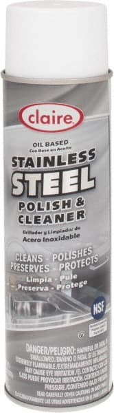Stainless Steel Cleaner & Polish: 20 fl oz Aerosol, Lemon Scent