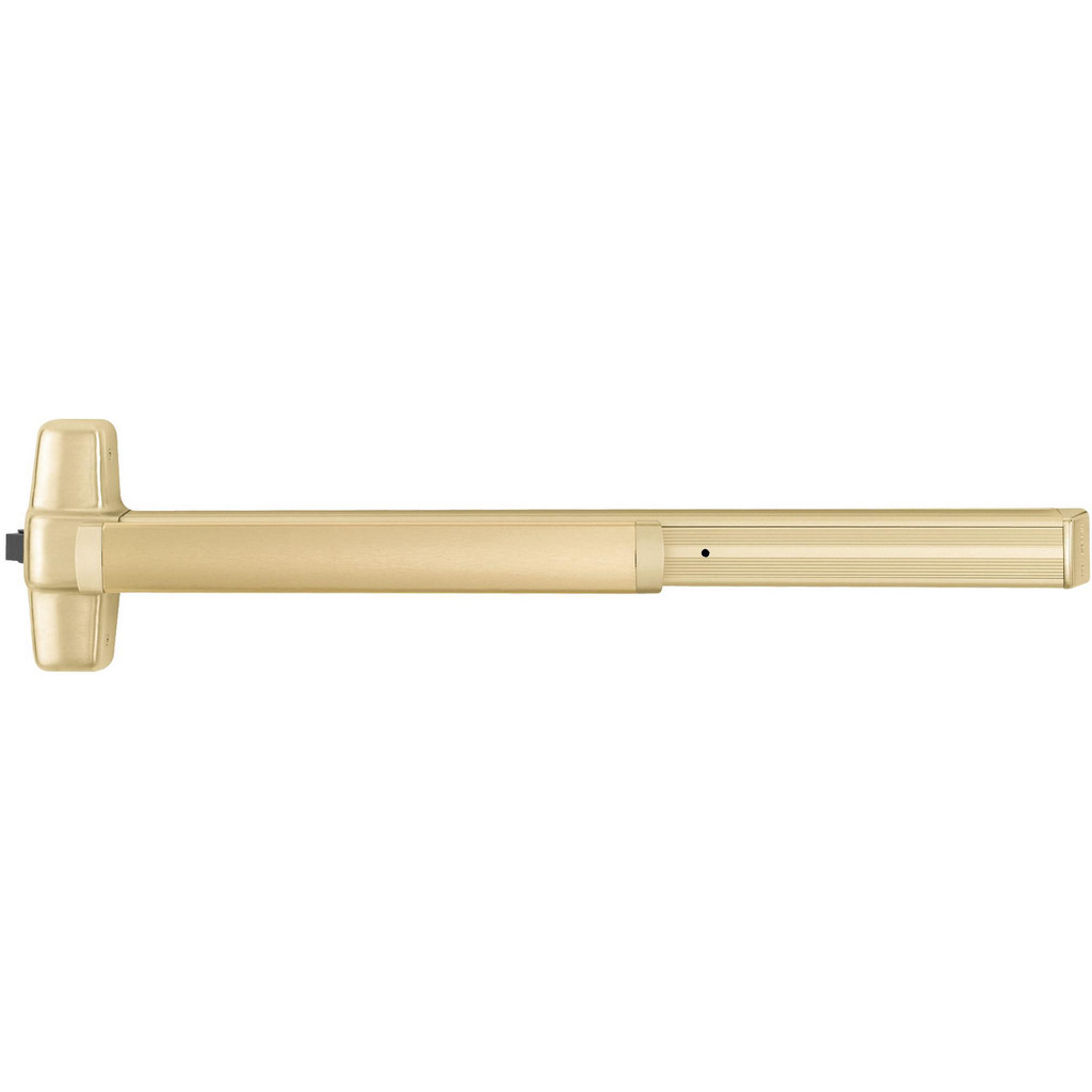 Von Duprin Door Push Bars: Material: Metal; Locking Type: Exit Device Only; Finish/Coating: Satin Brass; Maximum Door Width: 3 ft | Part #99EO 3 US4