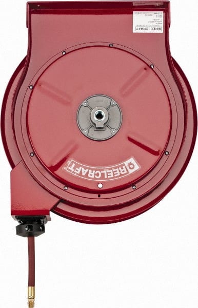 Reelcraft - Hose Reel with Hose: 3/8 ID Hose x 50', Spring Retractable