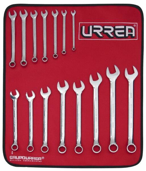 Combination Wrench Set: 15 Pc, Metric