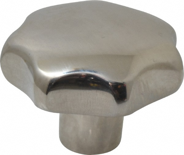 KIPP K0150.540A32 Star Lobed Knob: 1.57" Head Dia, 7 Points, Stainless Steel Image