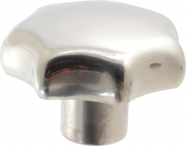 KIPP K0150.550A42 Star Lobed Knob: 1.96" Head Dia, 7 Points, Stainless Steel 