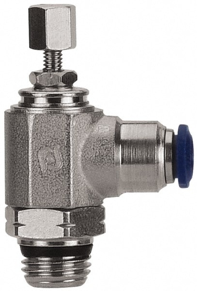 Value Collection 2556338399PRO Needle Valve: Angled, 3/8" Pipe, Nickel-Plated Brass Body, Nitrile Butadiene Rubber Seal Image