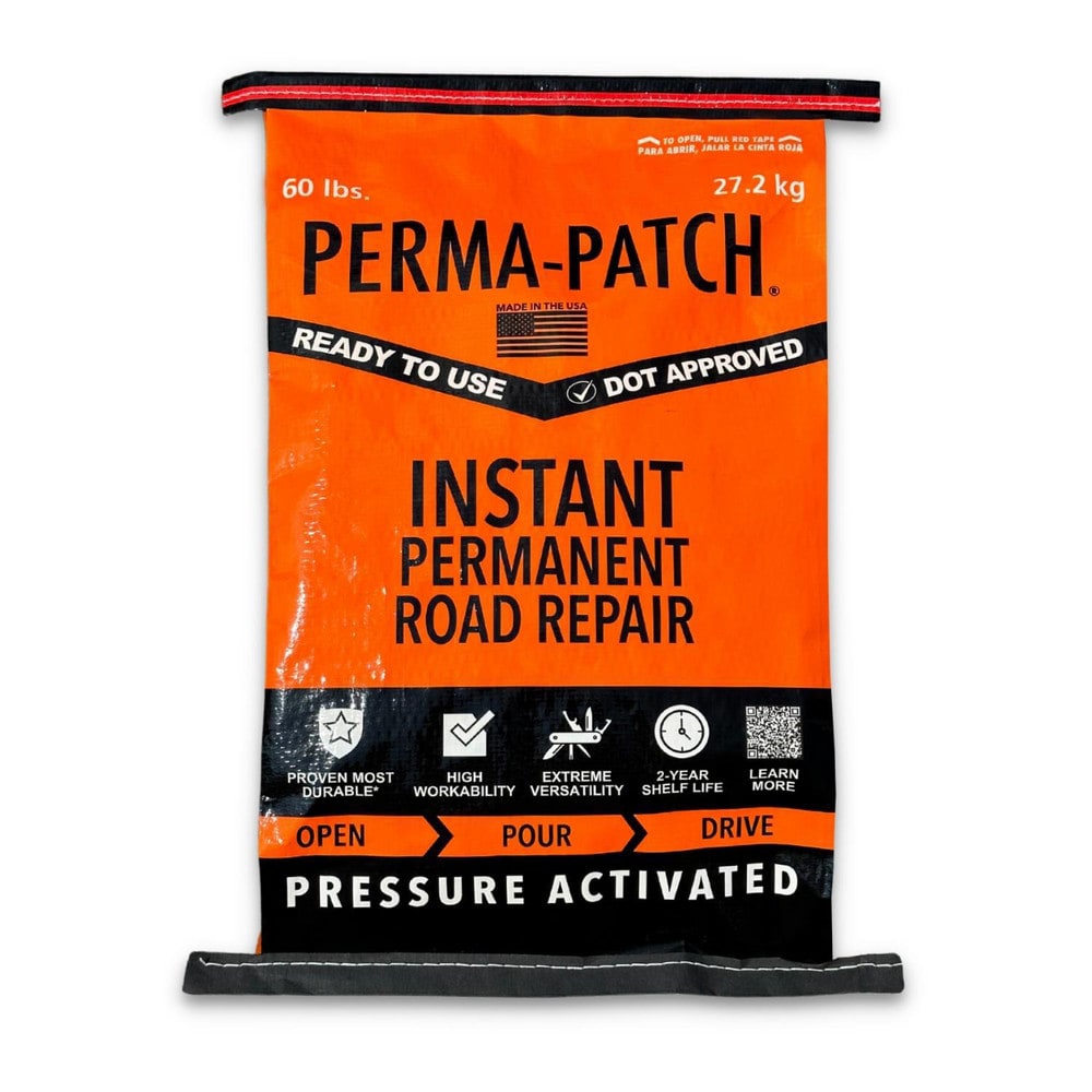 Drywall & Hard Surface Compounds; Product Type: Asphalt Patch ; Color: Black ; Container Size: 60 lb ; Container Type: Bag ; Composition: Asphaltic ; Coverage: 0.5 cu ft