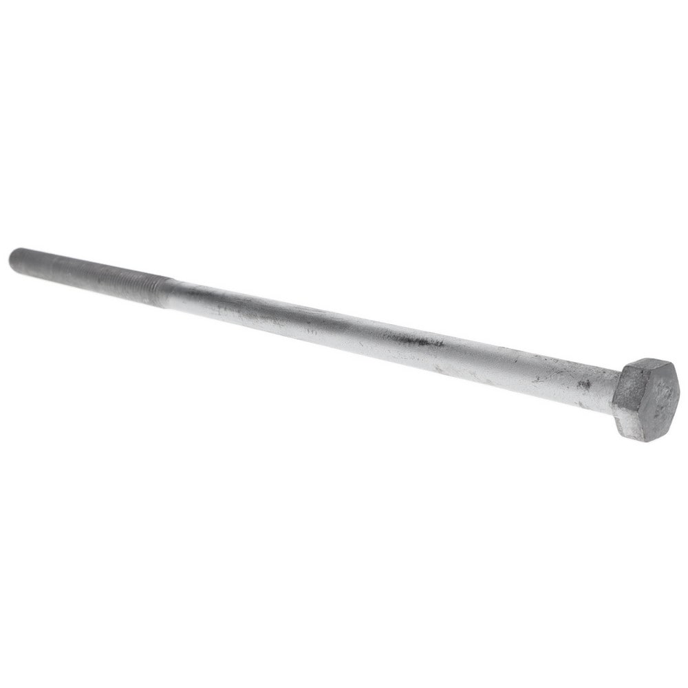 Hex Head Bolt: 5/8-11, 16" Length Under Head, Steel, Grade 2