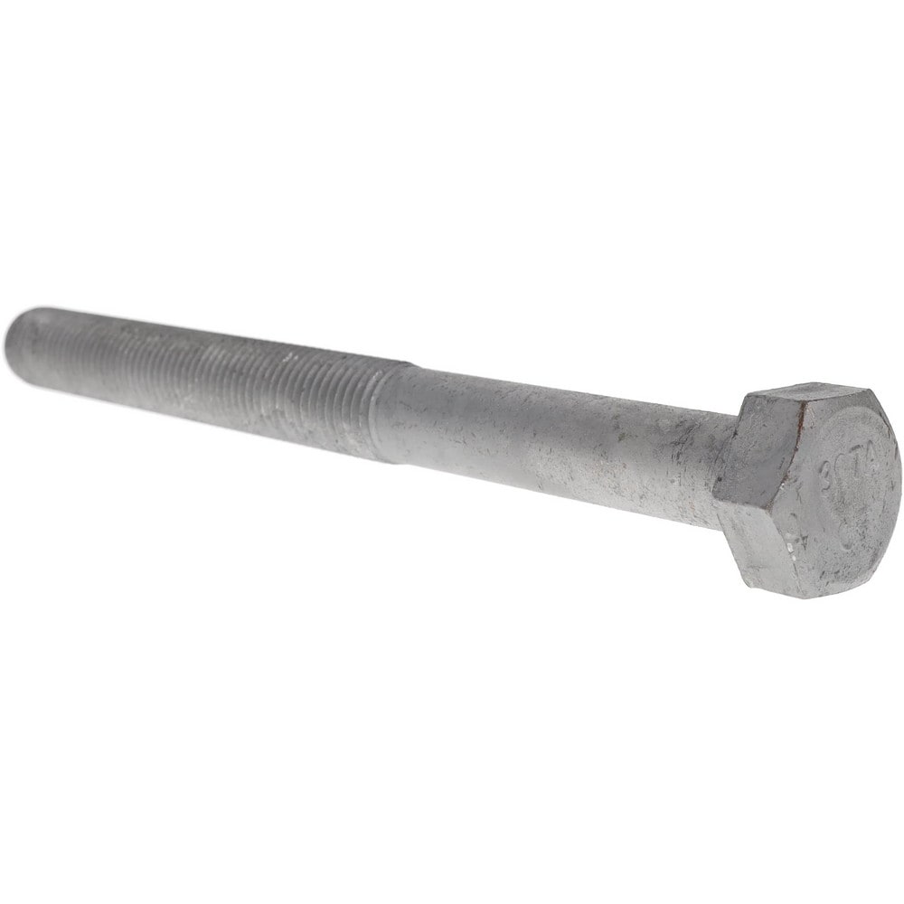 Hex Head Bolt: 7/8-9, 10" Length Under Head, Steel, Grade 2