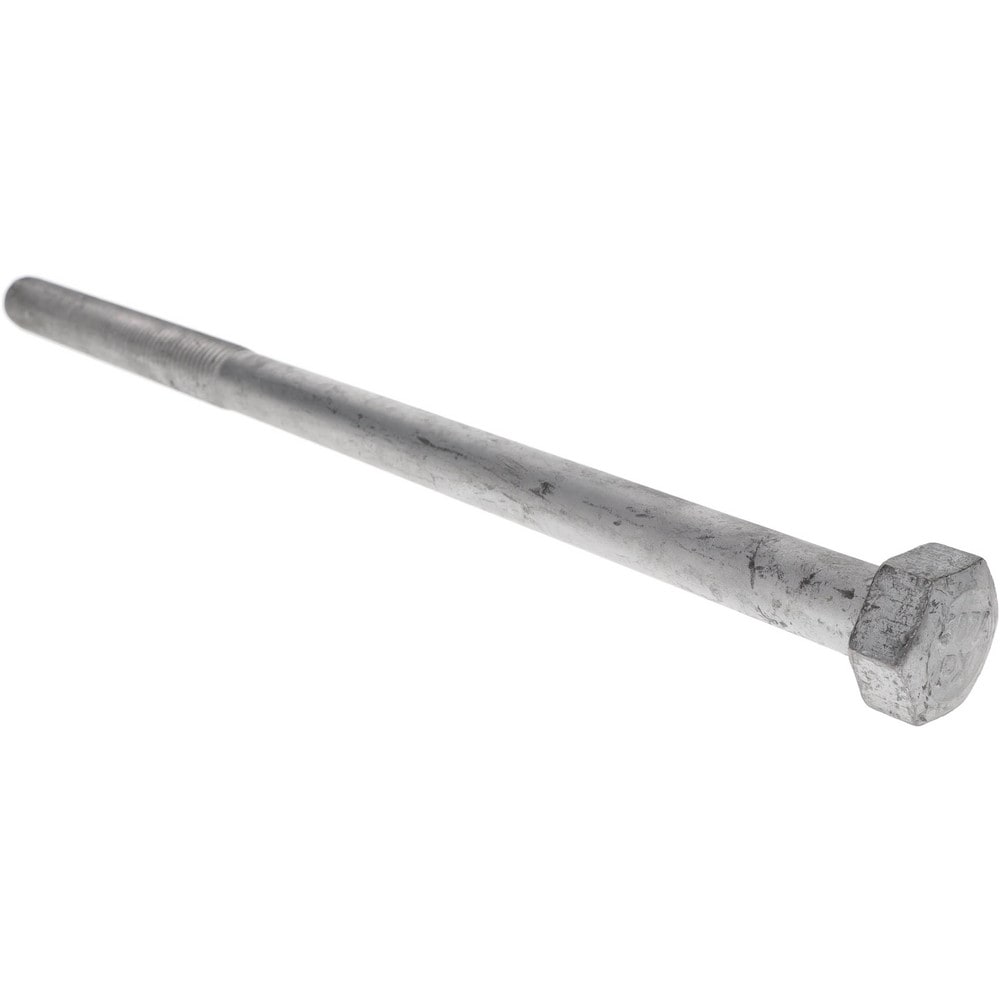 Hex Head Bolt: 7/8-9, 16" Length Under Head, Steel, Grade 2