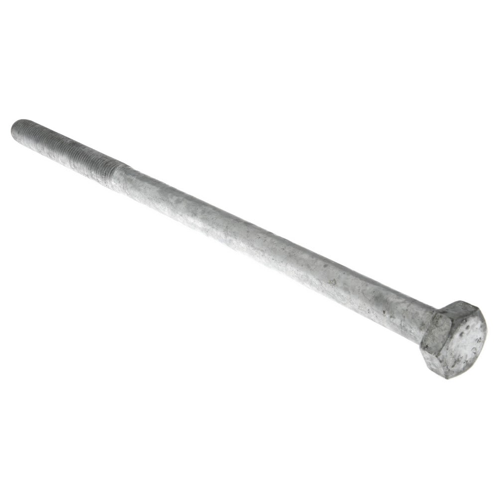 Hex Head Bolt: 7/8-9, 18" Length Under Head, Steel, Grade 2