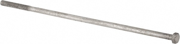 Hex Head Bolt: 7/8-9, 30" Length Under Head, Steel, Grade 2