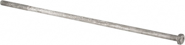 Hex Head Bolt: 7/8-9, 32" Length Under Head, Steel, Grade 2