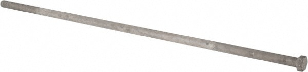 Hex Head Bolt: 7/8-9, 38" Length Under Head, Steel, Grade 2
