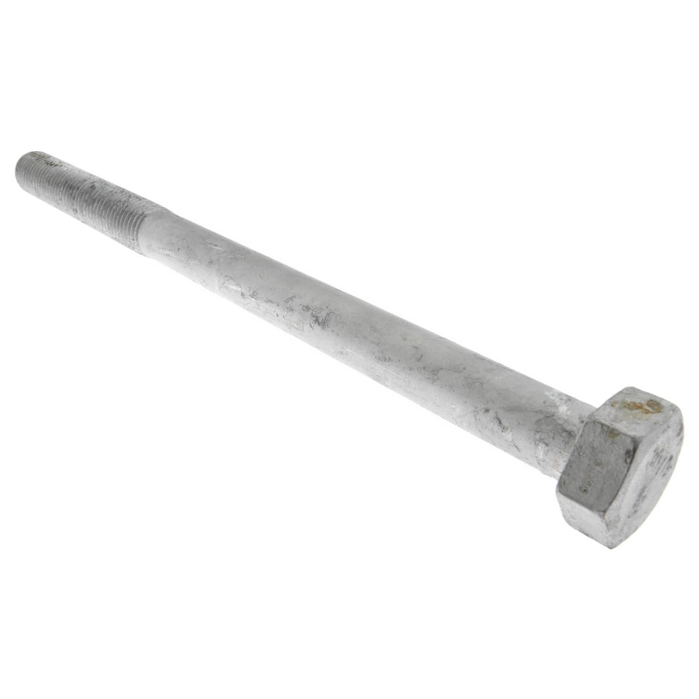 Hex Head Bolt: 1-8, 16" Length Under Head, Steel, Grade 2