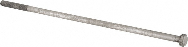 Hex Head Bolt: 1-8, 32" Length Under Head, Steel, Grade 2