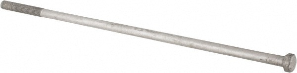 Hex Head Bolt: 1-8, 34" Length Under Head, Steel, Grade 2