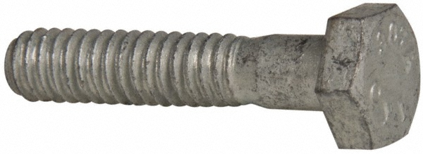 Value Collection LCSA0250125CG Hex Head Bolt: 1/4-20, 1-1/4" Length Under Head, Steel, Grade 2 Image