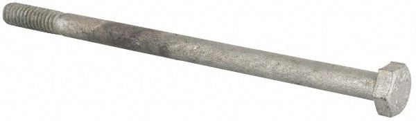 Hex Head Bolt: 1/4-20, 4-1/2" Length Under Head, Steel, Grade 2