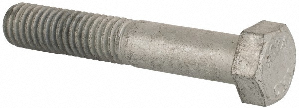 Value Collection LCSA0380225CG Hex Head Bolt: 3/8-16, 2-1/4" Length Under Head, Steel, Grade 2 Image