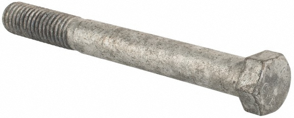 Value Collection LCSA0440400CG Hex Head Bolt: 7/16-14, 4" Length Under Head, Steel, Grade 2 Image
