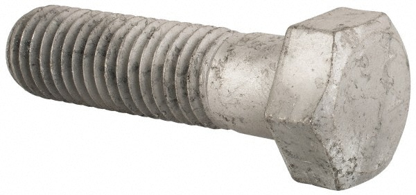 Hex Head Bolt: 5/8-11, 2-1/4" Length Under Head, Steel, Grade 2