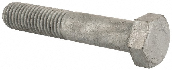 Hex Head Bolt: 5/8-11, 3-1/2" Length Under Head, Steel, Grade 2
