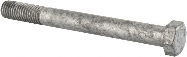Hex Head Bolt: 5/8-11, 6" Length Under Head, Steel, Grade 2