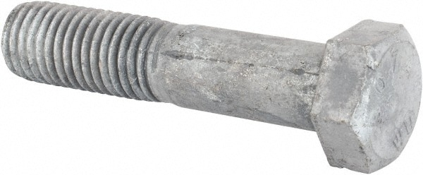 Hex Head Bolt: 3/4-10, 3-1/2" Length Under Head, Steel, Grade 2