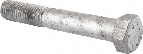 Hex Head Bolt: 3/4-10, 5" Length Under Head, Steel, Grade 2