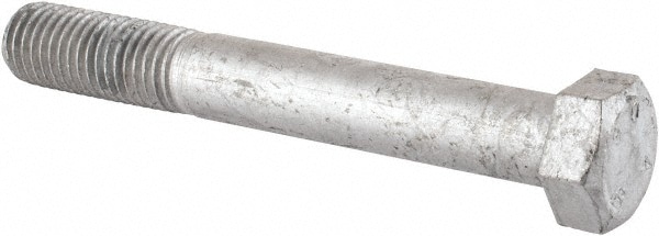 Hex Head Bolt: 3/4-10, 5-1/2" Length Under Head, Steel, Grade 2