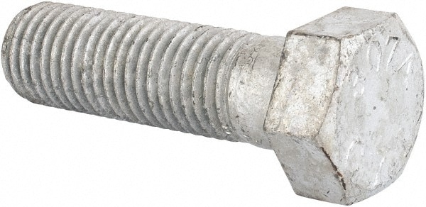 Hex Head Bolt: 7/8-9, 3" Length Under Head, Steel, Grade 2