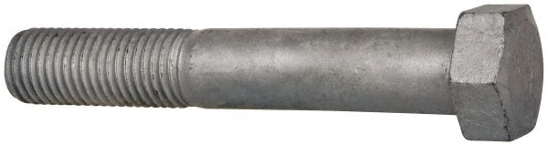 Hex Head Bolt: 7/8-9, 5-1/2" Length Under Head, Steel, Grade 2