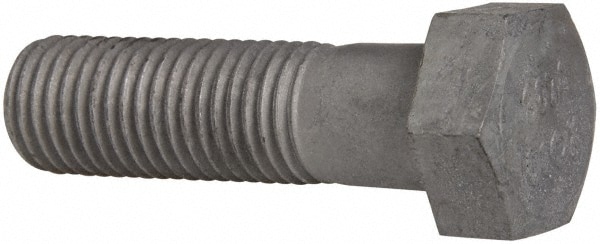 Hex Head Bolt: 1-8, 3-1/2" Length Under Head, Steel, Grade 2