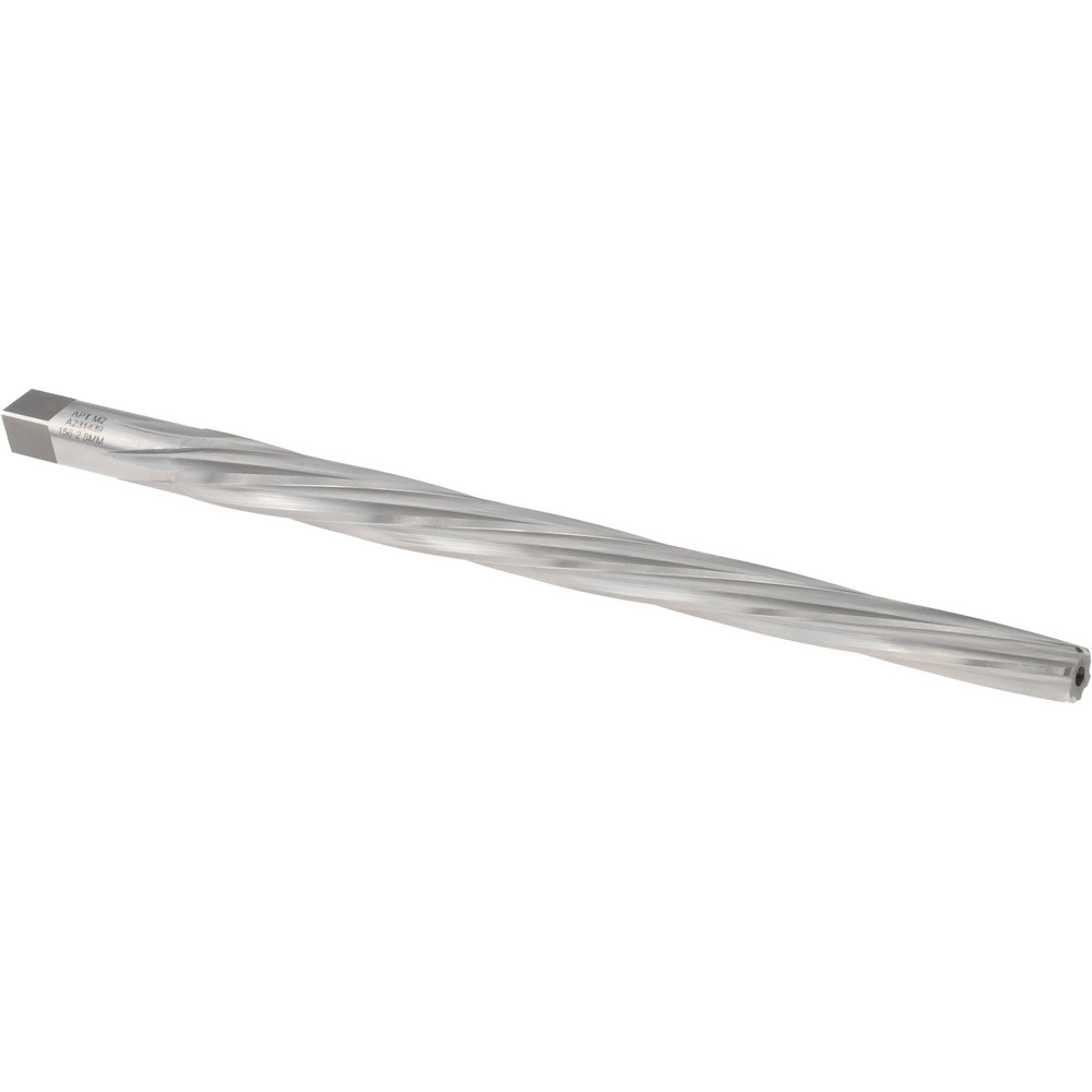 Taper Pin Reamer: 8 mm Pin, 0.311" Small End, 0.4255" Large End, High Speed Steel