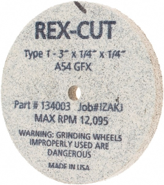 Deburring Wheel: 3" Dia, 1/4" Hole, N/A Aluminum Oxide
